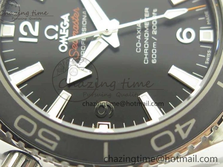0321 Sleek Planet Ocean Professional Ceramic Bezel 42mm 1:1 MK Best Edition Silver Markers On SS Bracelet A 8085
